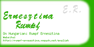 ernesztina rumpf business card